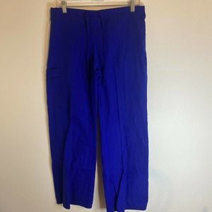 SB Scrubs Scrub Bottom Medical Uniform Royal Blue Drawstring Pants Small